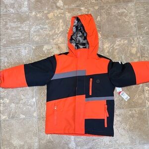 NWT Orange and Black Hooded Jacket